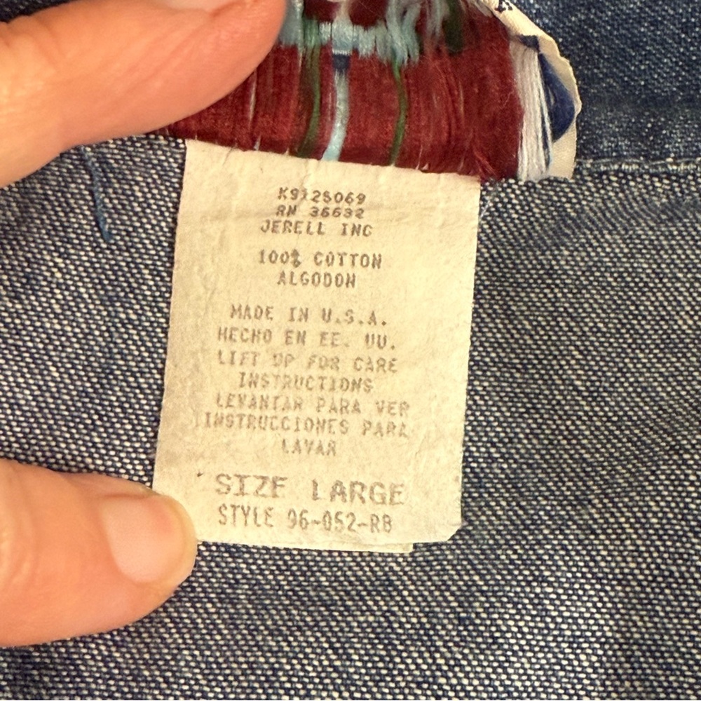 River Ridge Co. Denim Vest L Button Front Western Utility Vintage Rodeo Layer - Picture 7 of 8